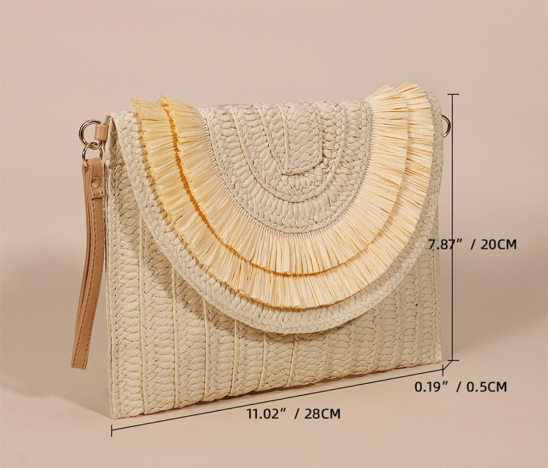 Raffia Woven Clutch – Crossbody Summer Style