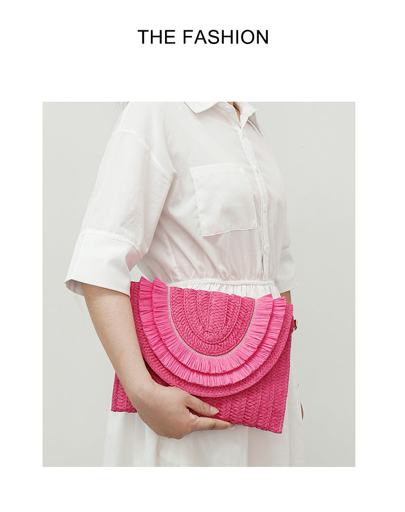 Raffia Woven Clutch – Crossbody Summer Style