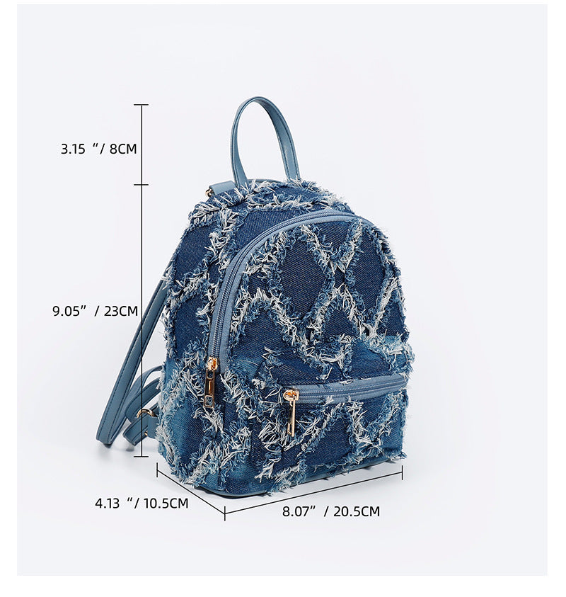 Denim Backpack – Tie-Dye Design