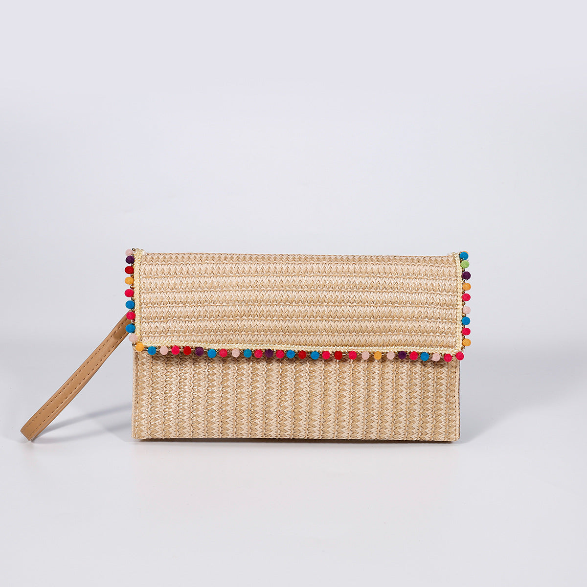 Woven Clutch Bag – Beaded Fringe Envelope