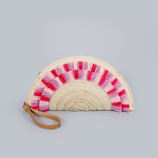 Woven Dumpling Bag – Raffia Clutch