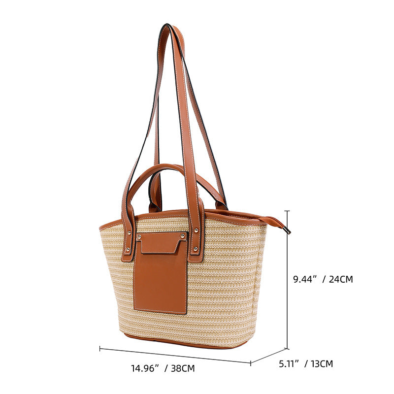 Woven Tote Bag – Oversized Summer Handbag