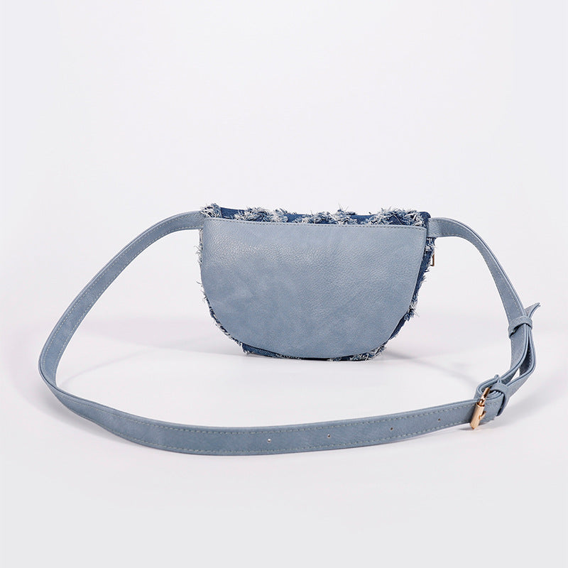 Denim Crossbody Bag – Convertible Chest & Waist Pack