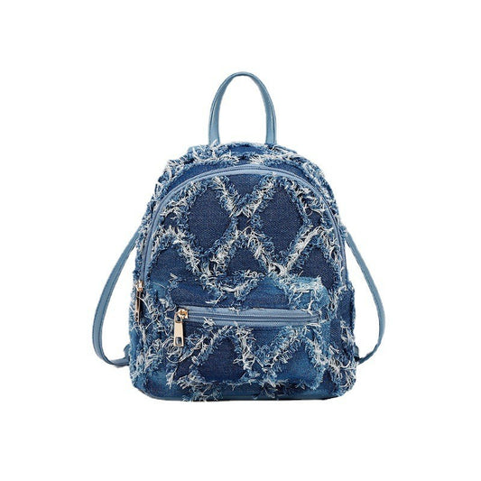 Denim Backpack – Tie-Dye Design