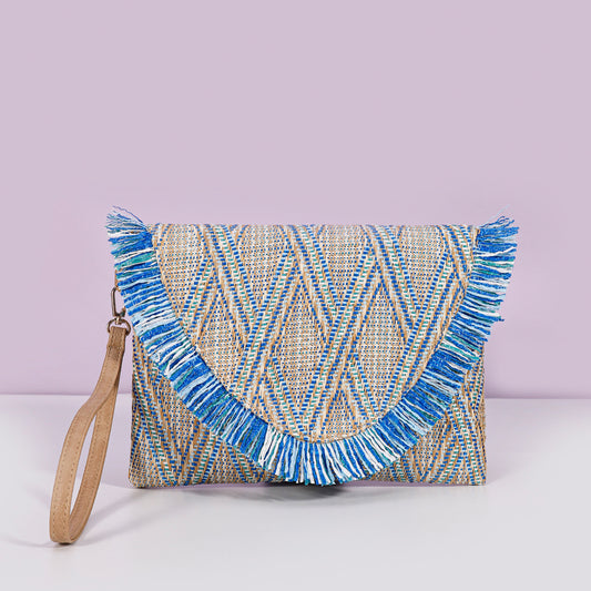 Woven Clutch Bag – Fringed Crossbody