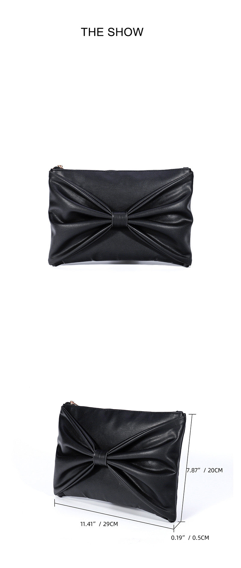 Bow-Detailed PU Bag – Chic Clutch