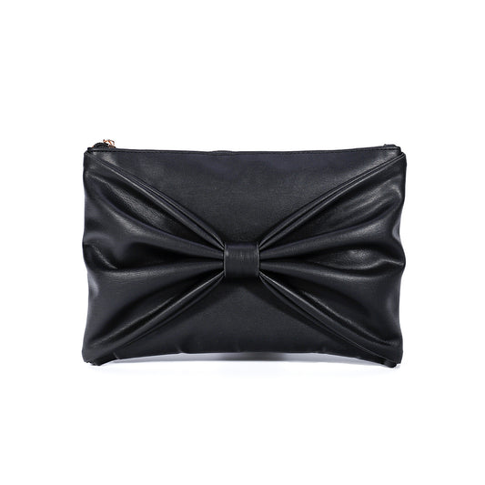 Bow-Detailed PU Bag – Chic Clutch