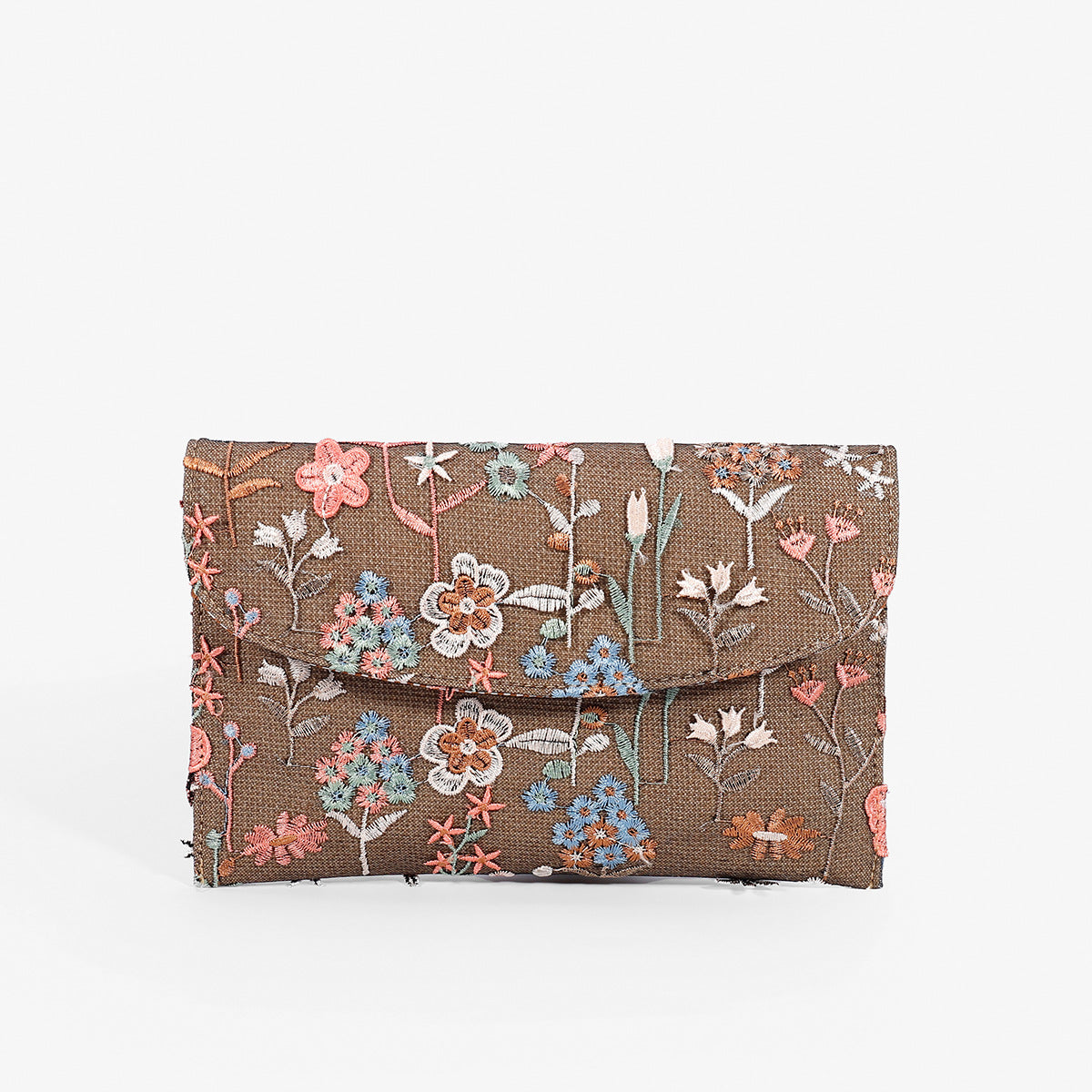 Embroidered Straw Clutch – Sequin & Envelope Style