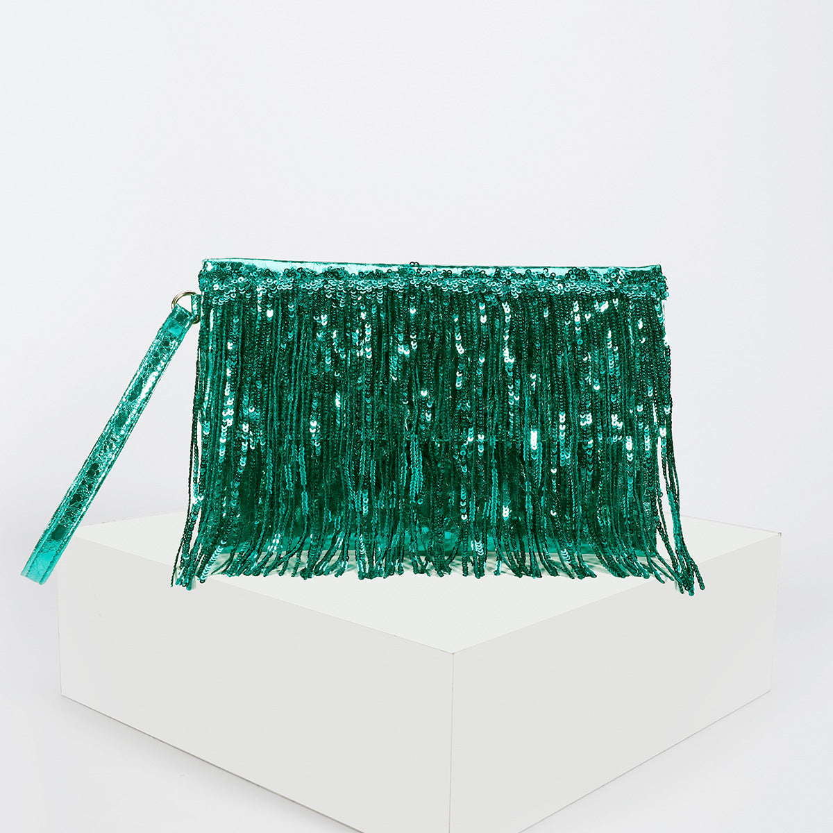 Glimmer Fringe Evening Clutch - Artisan Crafted Luxury Handbag