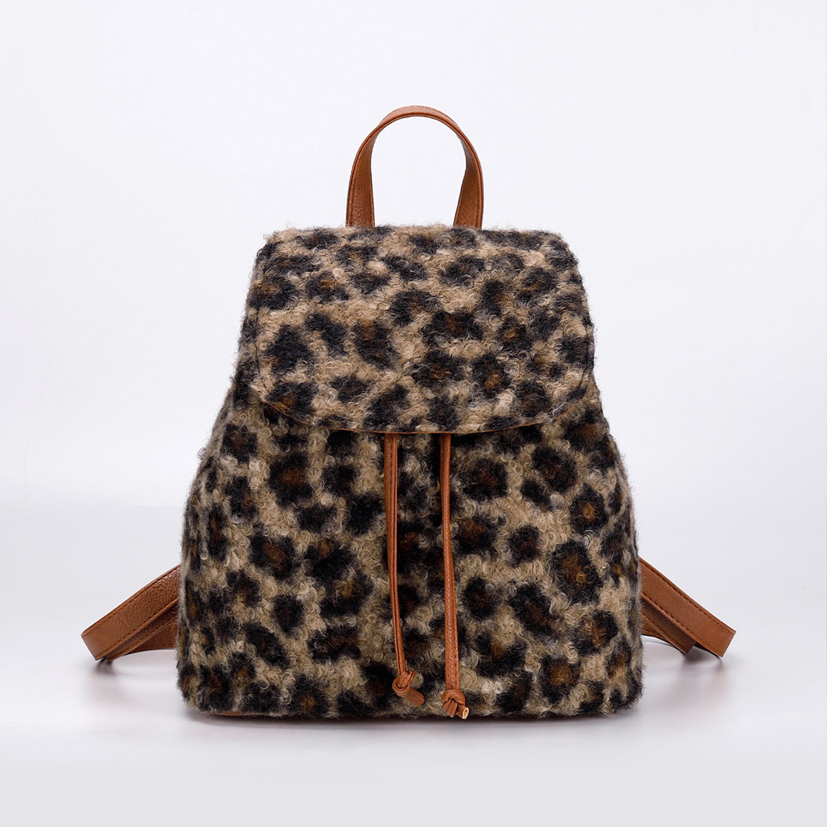 Leopard Print Backpack – Furry Women’s Bag