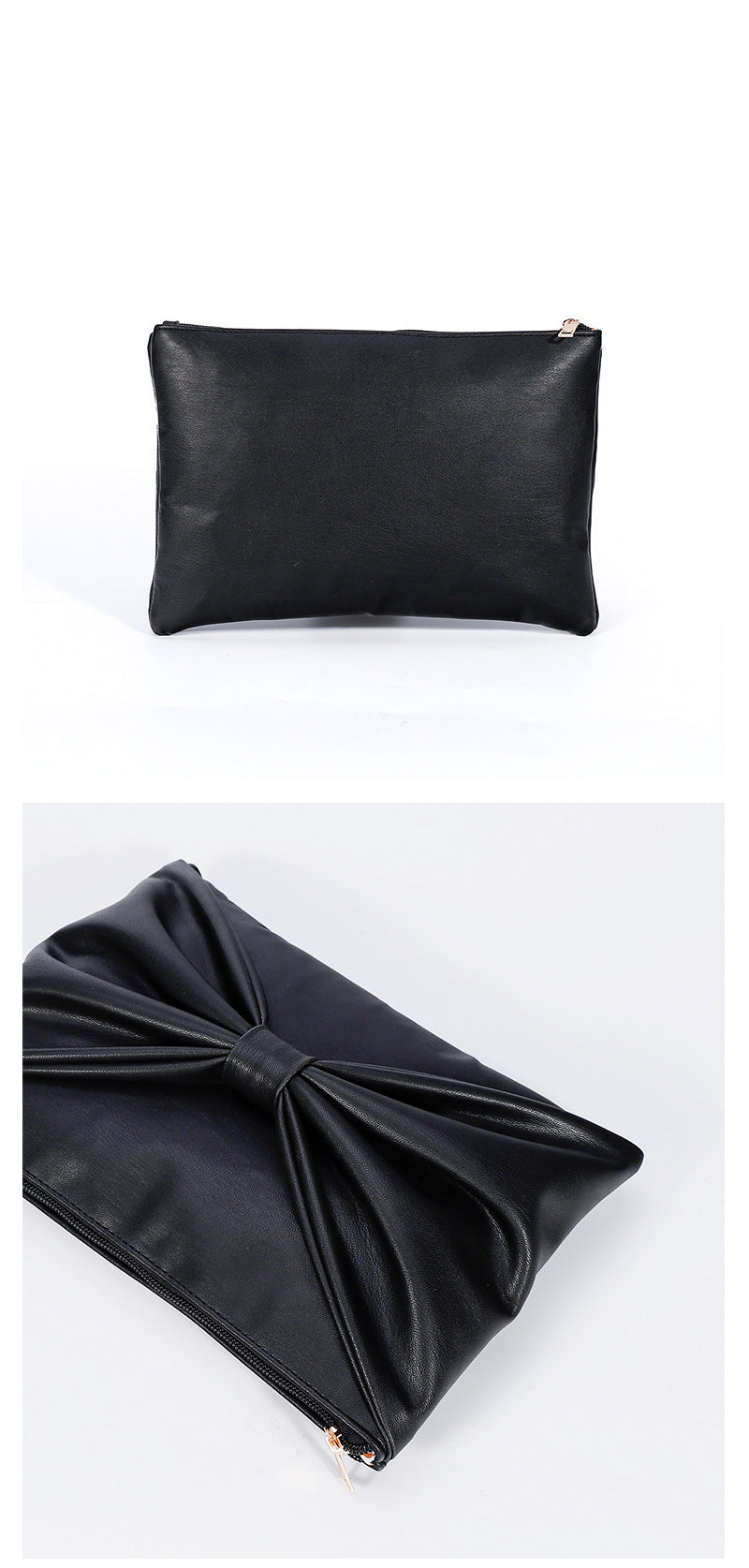 Bow-Detailed PU Bag – Chic Clutch