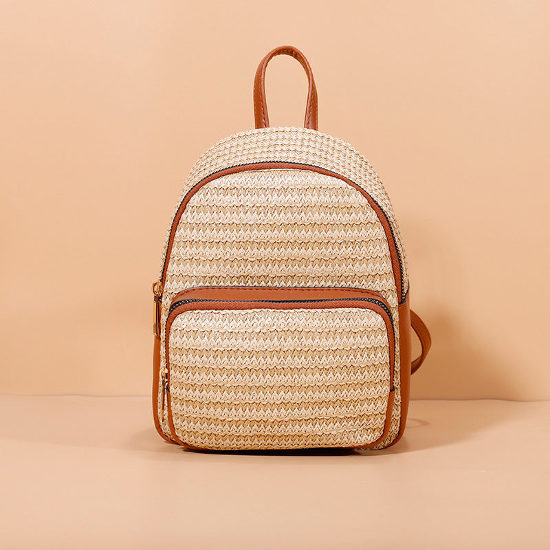 Woven Straw Backpack – Fringe & Crossbody Style