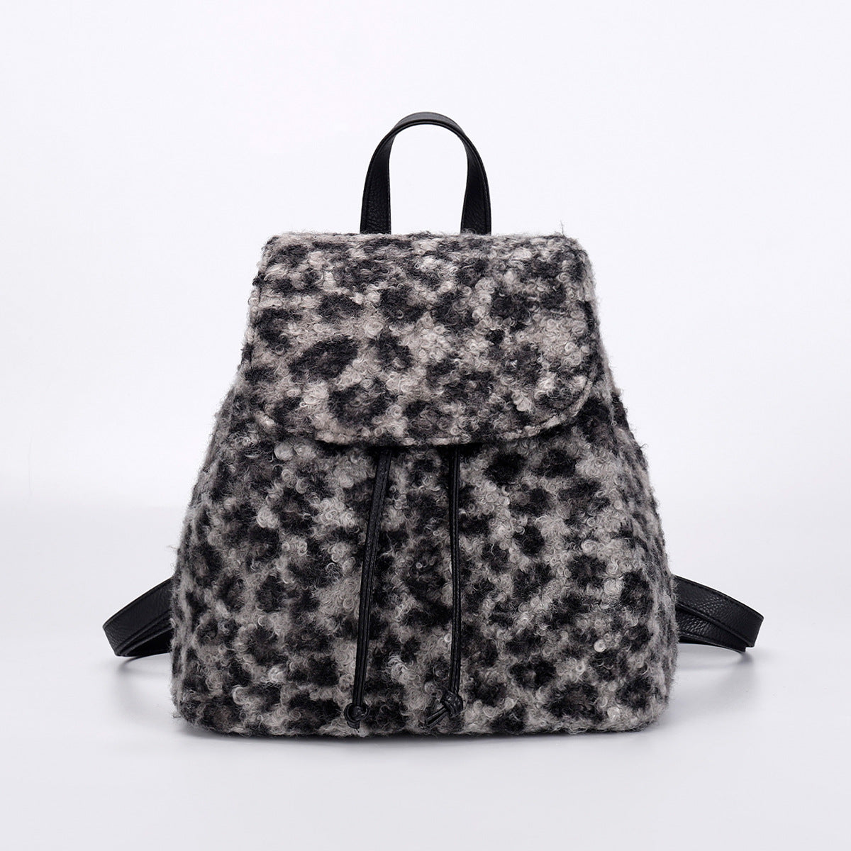 Leopard Print Backpack – Furry Women’s Bag