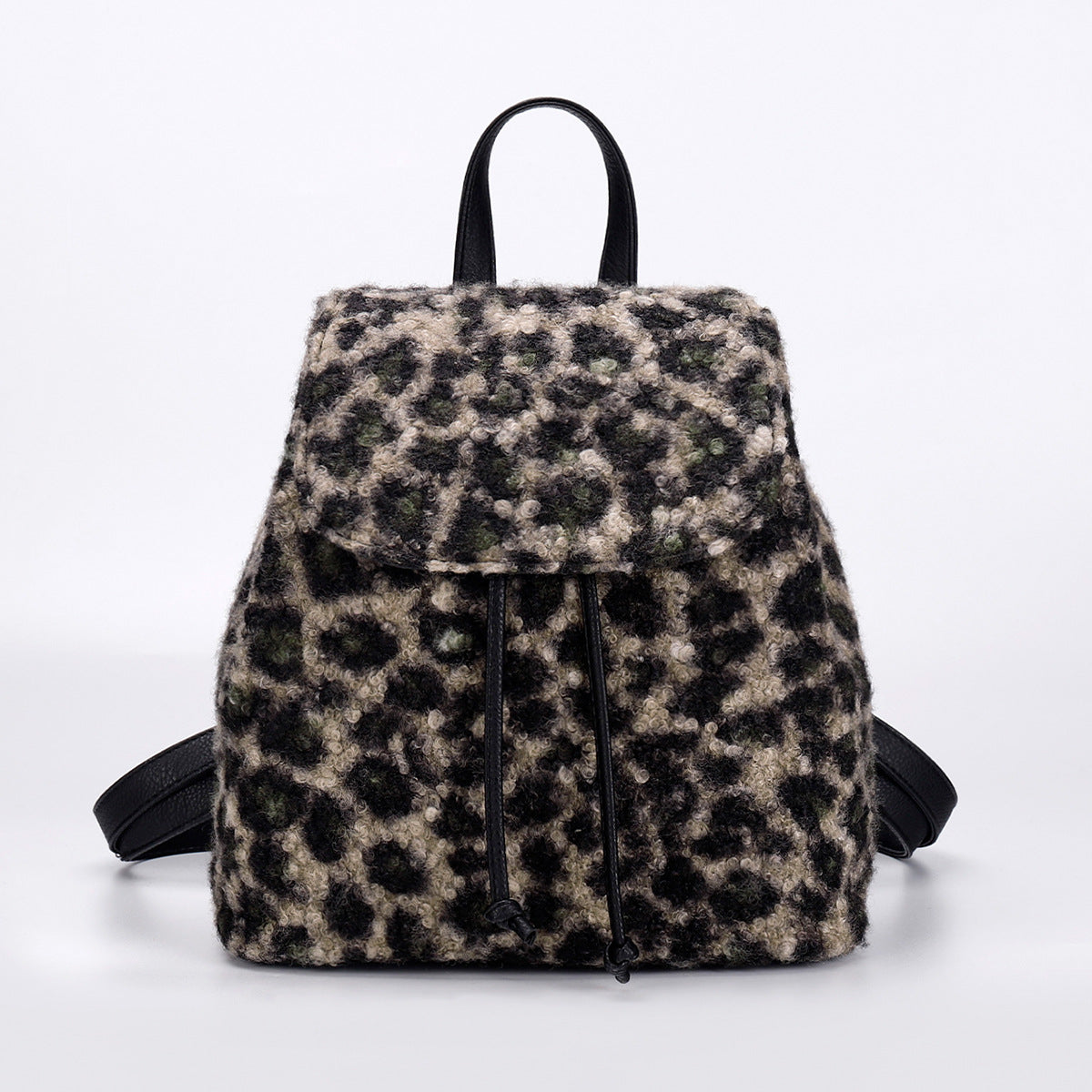 Leopard Print Backpack – Furry Women’s Bag